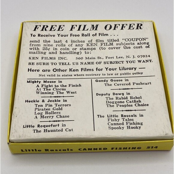Little Rascals Canned Fishing 8MM Home Movie #514 Preview Attractions Ken Films - Picture 4 of 11
